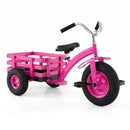 Kids Tricycle with Rear Basket and Adjustable Seat – Pink