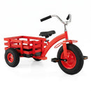 Kids Tricycle with Rear Basket and Adjustable Seat – Red