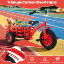 Kids Tricycle with Rear Basket and Adjustable Seat – Red