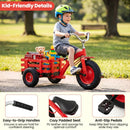 Kids Tricycle with Rear Basket and Adjustable Seat – Red