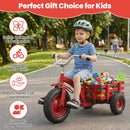 Kids Tricycle with Rear Basket and Adjustable Seat – Red