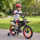 16-Inch Motocross-Style Kids Bike with Sound Effects – Black