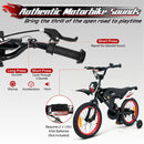 16-Inch Motocross-Style Kids Bike with Sound Effects – Black
