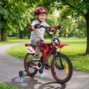 16-Inch Motocross-Style Kids Bike with Sound Effects – Red