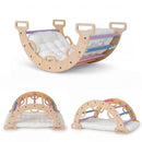 Wooden Climbing Arch and Rocker with Cushion – Macaron