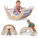 Wooden Climbing Arch and Rocker with Cushion – Macaron