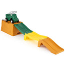 Kids Roller Coaster Track with Ride-On Car and Storage – Green