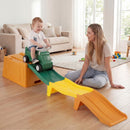 Kids Roller Coaster Track with Ride-On Car and Storage – Green