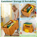 Kids Roller Coaster Track with Ride-On Car and Storage – Green