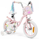 Girls Bike with Front Bag and Streamers – Light Pink / 14 inches