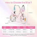 Girls Bike with Front Bag and Streamers – Light Pink / 14 inches