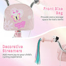 Girls Bike with Front Bag and Streamers – Light Pink / 14 inches