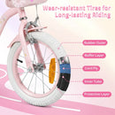 Girls Bike with Front Bag and Streamers – Light Pink / 14 inches