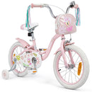 Girls Bike with Front Bag and Streamers – Light Pink / 16 inches