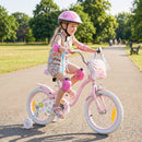 Girls Bike with Front Bag and Streamers – Light Pink / 16 inches