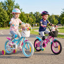 Kids Bike with Removable Basket and Adjustable Fit – Blue / 14 inches