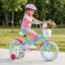 Kids Bike with Removable Basket and Adjustable Fit – Blue / 14 inches