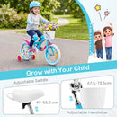 Kids Bike with Removable Basket and Adjustable Fit – Blue / 14 inches