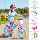 Kids Bike with Removable Basket and Adjustable Fit – Blue / 14 inches