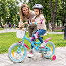 Kids Bike with Removable Basket and Adjustable Fit – Blue / 16 inches