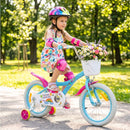 Kids Bike with Removable Basket and Adjustable Fit – Blue / 16 inches