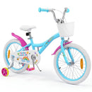 Kids Bike with Removable Basket and Adjustable Fit – Blue / 18 inches