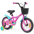 Kids Bike with Removable Basket and Adjustable Fit – Pink / 14 inches