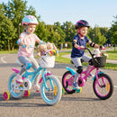 Kids Bike with Removable Basket and Adjustable Fit – Pink / 14 inches