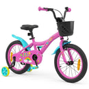 Kids Bike with Removable Basket and Adjustable Fit – Pink / 16 inches