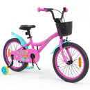 Kids Bike with Removable Basket and Adjustable Fit – Pink / 18 inches