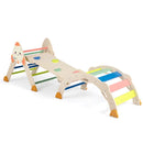 Rocket Wooden Triangle Climber, Arch and Balance Bridge – Multicolour