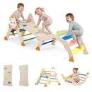 Rocket Wooden Triangle Climber, Arch and Balance Bridge – Multicolour
