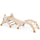 Rocket Wooden Triangle Climber, Arch and Balance Bridge – Natural
