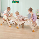 Rocket Wooden Triangle Climber, Arch and Balance Bridge – Natural
