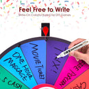 48 cm Tabletop Prize Wheel with Marker and Eraser – Multicolour