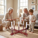 Wooden Ring-Toss Garden Game with Six Rings – Brown
