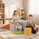 6-Piece Velvet Foam Climbing Playset – Grey