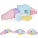 6-Piece Velvet Foam Climbing Playset – Light Pink