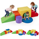 6-Piece Velvet Foam Climbing Playset – Red