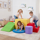 6-Piece Velvet Foam Climbing Playset – Red