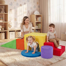 6-Piece Velvet Foam Climbing Playset – Red