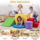 6-Piece Velvet Foam Climbing Playset – Red