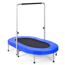 Double Trampoline with Adjustable Handrail – Blue