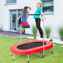 Double Trampoline with Adjustable Handrail – Red