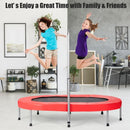 Double Trampoline with Adjustable Handrail – Red