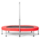 Double Trampoline with Adjustable Handrail – Red