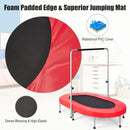 Double Trampoline with Adjustable Handrail – Red