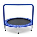 Folding Kids Trampoline with Padded Handle – Blue