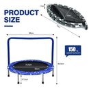 Folding Kids Trampoline with Padded Handle – Blue