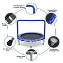 Folding Kids Trampoline with Padded Handle – Blue